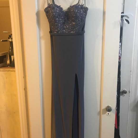 Dresses & Skirts - Lavender Beaded Strapless Evening Gown